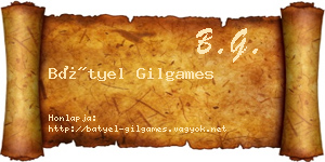 Bátyel Gilgames névjegykártya